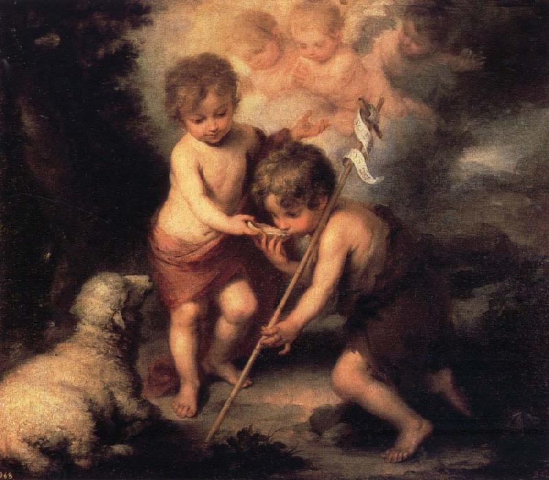 Bartolome Esteban Murillo Infant Christ Offering a Drink of Water to St.Fohn China oil painting art